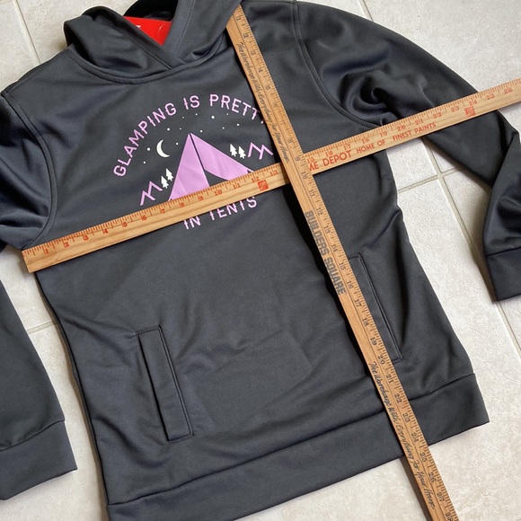 The North Face Hoodie Girls XL 18 Graphic “GLAMPING IS PRETTY IN TENTS” - Picture 8 of 8